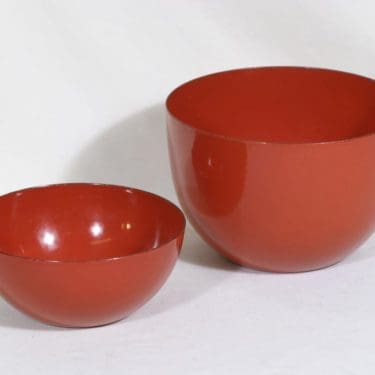 Finel kulhot, punainen, 2 kpl, suunnittelija Kaj Franck,