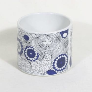 Arabia Pastoraali maljakko, valkoinen, suunnittelija Esteri Tomula, serikuva