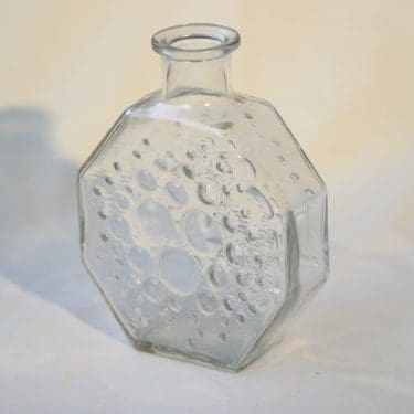 Riihimäen lasi Stella Polaris koristepullo, kirkas, suunnittelija Nanny Still,