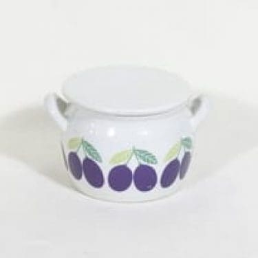 Arabia Pomona ruukku, luumu, suunnittelija Raija Uosikkinen, luumu, pieni