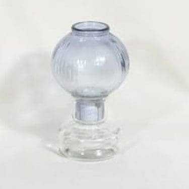 Riihimäen lasi Tuikku kynttilälyhty, siniharmaa, suunnittelija Nanny Still,