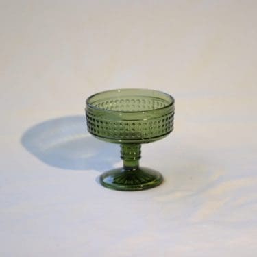 Riihimäen lasi Barokki sokerikko, vihreä, suunnittelija Erkkitapio Siiroinen,