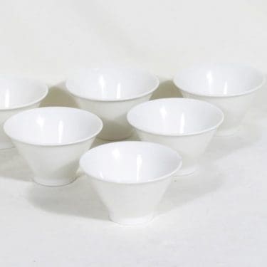 Arabia Harlekin annosmaljat, valkoinen, 6 kpl, suunnittelija ,