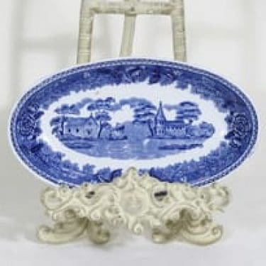 Arabia Maisema vati, suunnittelija , pieni, soikea, kuparipainokoriste