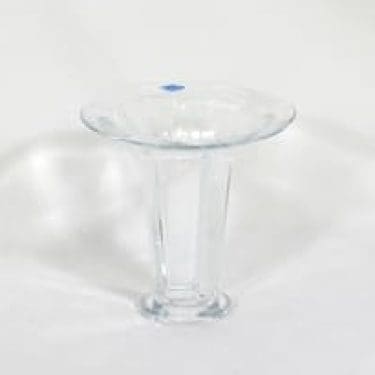 Nuutajärvi Lumme maljakko, kirkas, suunnittelija Kerttu Nurminen,