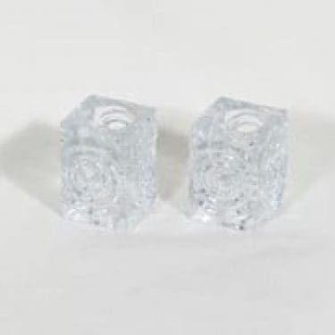 Riihimäen lasi Rengas kynttilänjalat, kirkas, 2 kpl, suunnittelija Tamara Aladin, pieni, kirkas