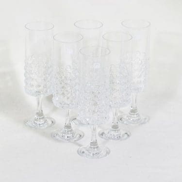 Riihimäen lasi Grappo kuohuviinilasit, 15 cl, 6 kpl, suunnittelija Nanny Still, 15 cl