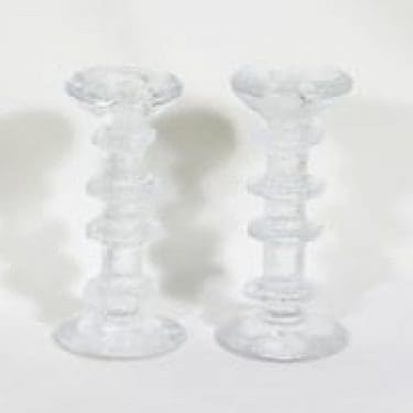 Iittala Festivo kynttilänjalat, signeerattu, 2 kpl, suunnittelija Timo Sarpaneva, signeerattu