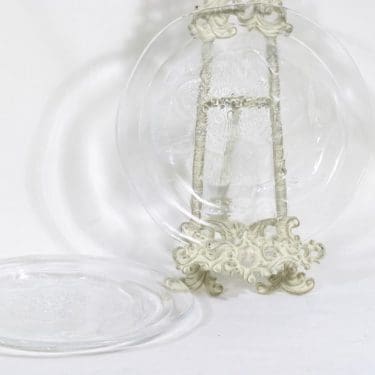 Nuutajärvi Pioni plates, clear, 2 pcs, designer Oiva Toikka