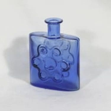 Riihimäen lasi Paukkurauta koristepullo, sininen, suunnittelija Erkkitapio Siiroinen,