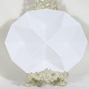 Arabia KF 2 lokerikkovati, valkoinen, suunnittelija Kaj Franck, koristelematon