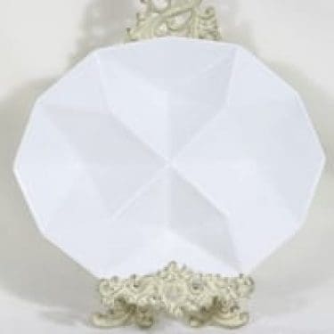 Arabia KF 2 lokerikkovati, valkoinen, suunnittelija Kaj Franck, koristelematon