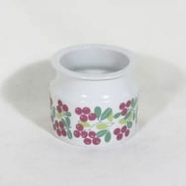 Arabia Pomona purnukka, puolukka, suunnittelija Raija Uosikkinen, puolukka