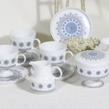 Rosenthal Composition (Linea) kahviastiasto 4 hengelle, Jääkukka, suunnittelija Tapio Wirkkala, Jääkukka