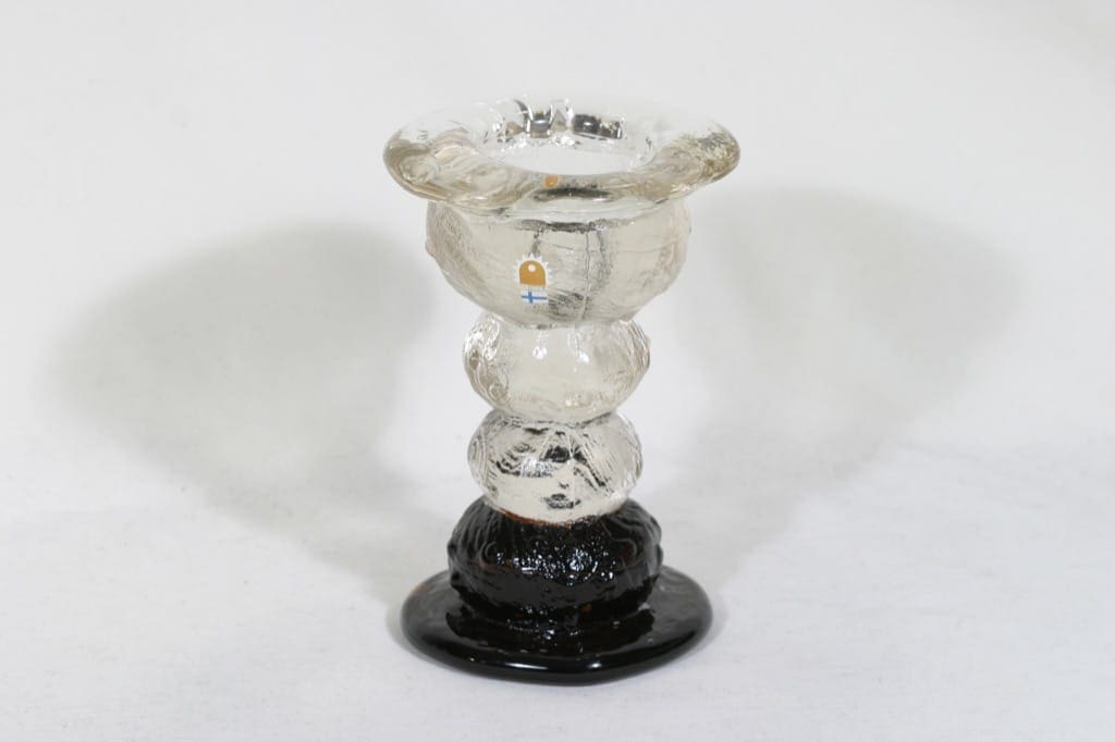 Humppila Kivi-Set kynttilänjalka, signeerattu, suunnittelija Pertti Santalahti, signeerattu, massiivinen