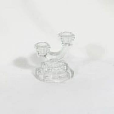 Riihimäen lasi 5897 kynttilänjalka, kirkas, suunnittelija , pieni, art deco