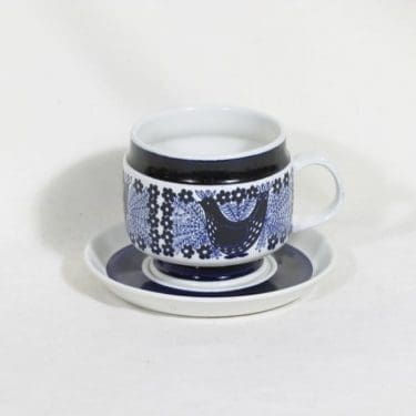 Arabia Sinilintu muki, 50 cl, suunnittelija Raija Uosikkinen, 50 cl, käsinmaalattu