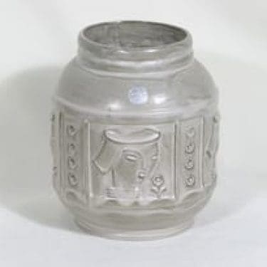 Kupittaan savi 262 ruukku, käsinmaalattu, suunnittelija Kerttu Suvanto-Vaajakallio, käsinmaalattu, art deco