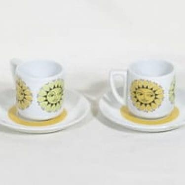 Arabia Mars mokkakupit, 2 kpl, suunnittelija Esteri Tomula, serikuva