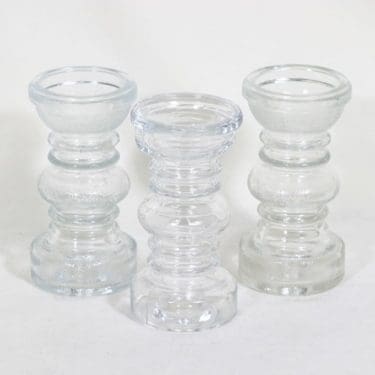 Riihimäen lasi Carmen kääntömaljakot, kirkas, 3 kpl, suunnittelija Tamara Aladin,