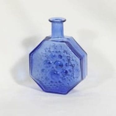 Riihimäen lasi Stella Polaris koristepullo, sininen, suunnittelija Nanny Still,