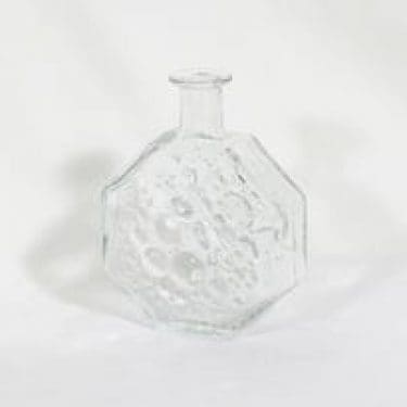 Riihimäen lasi Stella Polaris koristepullo, kirkas, suunnittelija Nanny Still,