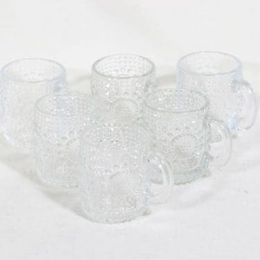 Riihimäen lasi Grapponia kupit, 10 cl, 6 kpl, suunnittelija Nanny Still, 10 cl