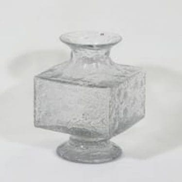 Iittala Crassus maljakko, kirkas, suunnittelija Timo Sarpaneva, massiivinen