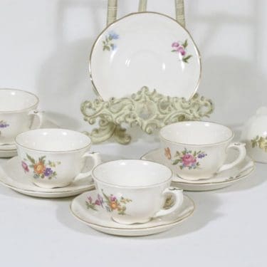 Arabia Kesäkukka kahvikupit, 5 kpl, suunnittelija , siirtokuva