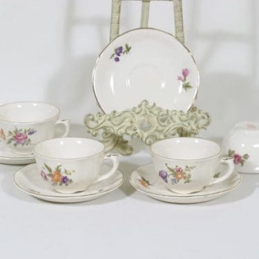 Arabia Kesäkukka kahvikupit, 4 kpl, suunnittelija , siirtokuva