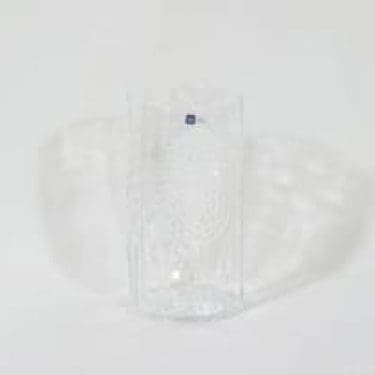 Nuutajärvi Flora maljakko, kirkas, suunnittelija Oiva Toikka,