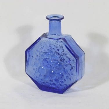 Riihimäen lasi Stella Polaris koristepullo, koboltinsininen, suunnittelija Nanny Still,