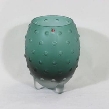 Iittala Major maljakko, vihreä, suunnittelija Tiina Nordström,