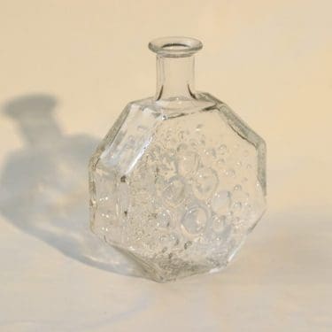 Riihimäen lasi Stella Polaris koristepullo, kirkas, suunnittelija Nanny Still,