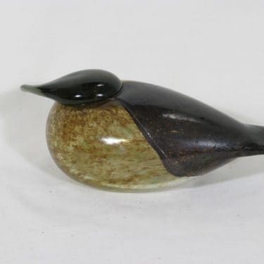 Nuutajärvi koristelintu, Haahkatar, suunnittelija Oiva Toikka, Haahkatar, signeerattu