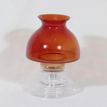 Riihimäen lasi Apollo kynttilälyhty, rubiininpunainen, suunnittelija Nanny Still,