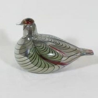 Nuutajärvi koristelintu, Fasaani, suunnittelija Oiva Toikka, Fasaani, pieni, signeerattu