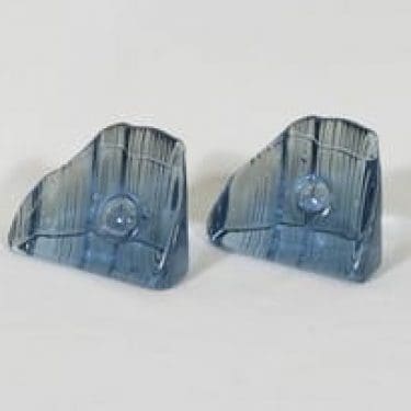 Iittala Kuutamo tunturilla taidelasi, sininen, 2 kpl, suunnittelija Valto Kokko,