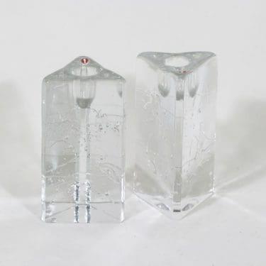 Iittala Arkipelago kynttilänjalat, kirkas, 2 kpl, suunnittelija Timo Sarpaneva,