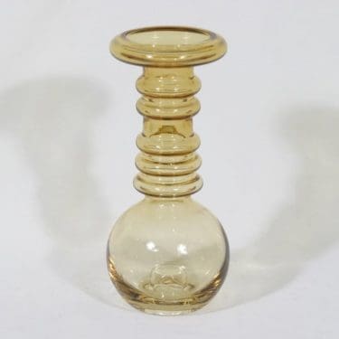 Riihimäen lasi Carmen kääntömaljakko, amber, suunnittelija Tamara Aladin, suuri