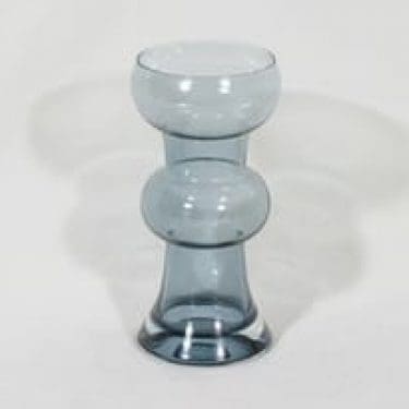 Riihimäen lasi Kielo maljakko, siniharmaa, suunnittelija Tamara Aladin,