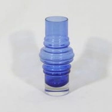 Riihimäen lasi Tulppaani maljakko, sininen, suunnittelija Tamara Aladin,