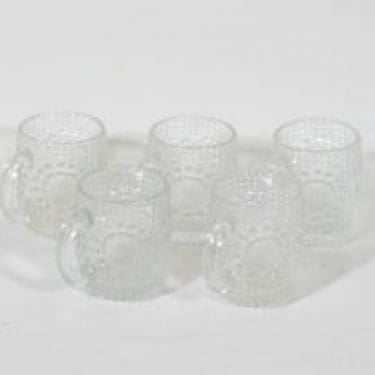 Riihimäen lasi Grapponia kupit, 10 cl, 5 kpl, suunnittelija Nanny Still, 10 cl