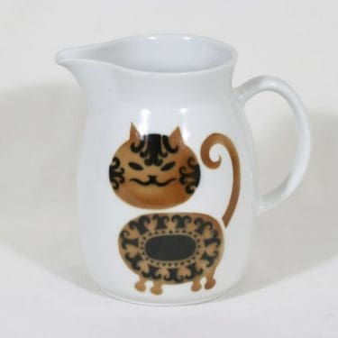 Arabia Kissa kaadin, 2 l, suunnittelija Raija Uosikkinen, 2 l, suuri, puhalluskoriste