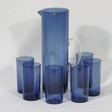 Iittala 1-114 kaadin ja lasit, 30 cl, 6 kpl, suunnittelija Timo Sarpaneva, 30 cl