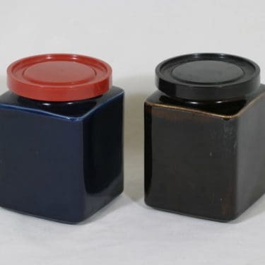 Arabia FF2 tölkit, ruskea|sininen, 2 kpl, suunnittelija , koristelematon