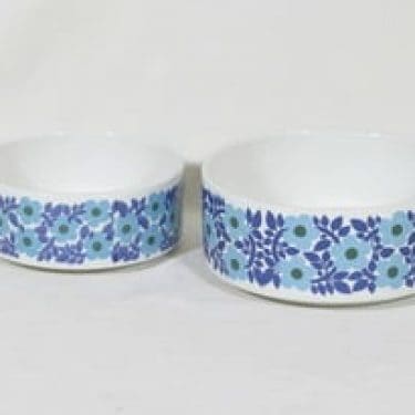 Arabia Ahmet kulhot, 2 kpl, suunnittelija Raija Uosikkinen, serikuva, retro