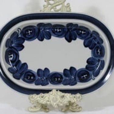 Arabia Anemone vati, käsinmaalattu, suunnittelija Ulla Procope, käsinmaalattu, soikea, signeerattu