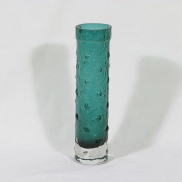 Riihimäen lasi 1462 maljakko, turkoosi, suunnittelija Tamara Aladin, suuri