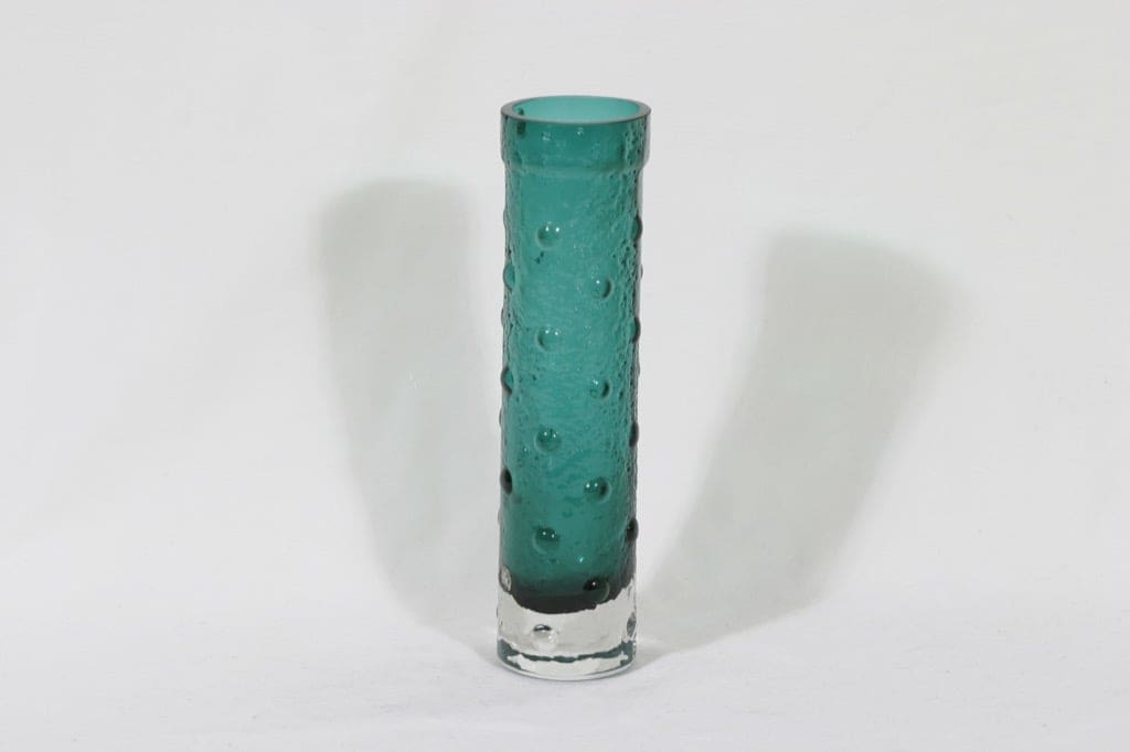 Riihimäen lasi 1462 maljakko, turkoosi, suunnittelija Tamara Aladin, suuri